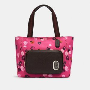Coach Court Tote halftone floral